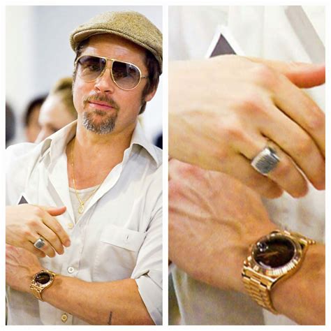 brad pitt yellow gold rolex daytona|brad pitt at rolex.